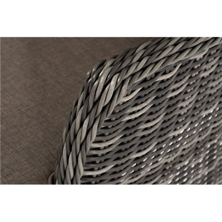 "Алиса" кресло плетеное, цвет графит с подушками