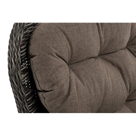 "Алиса" кресло плетеное, цвет графит с подушками