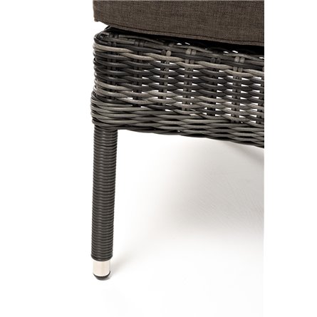 "Алиса" кресло плетеное, цвет графит с подушками