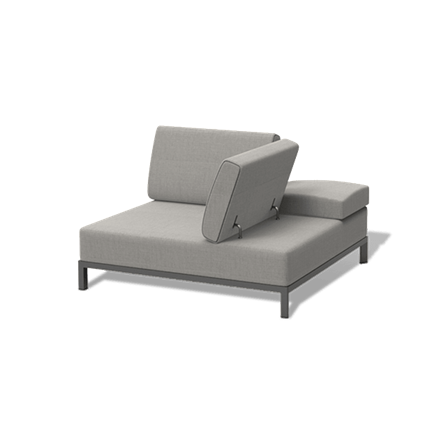 "Амальфия" трансформирующаяся лаунж-зона из алюминия, цвет графит