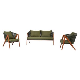 "Амстердам" комплект садовый для лаунж-зоны, цвет зеленый 