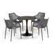 "Беллини" обеденная группа на 4 персоны, цвет темно-серый "Беллини" обеденная группа на 4 персоны, цвет темно-серый