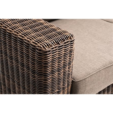 "Боно" диван из искусственного ротанга трехместный, цвет коричневый