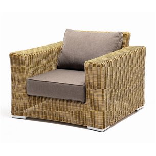 "Боно" кресло из искусственного ротанга, цвет соломенный