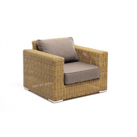 "Боно" кресло из искусственного ротанга, цвет соломенный