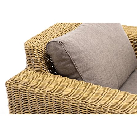 "Боно" кресло из искусственного ротанга, цвет соломенный