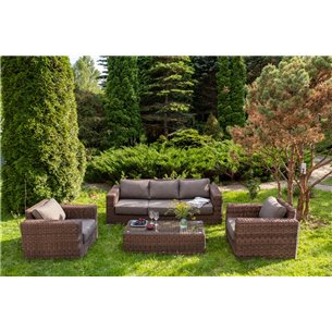 "Барселона" лаунж-зона из искусственного ротанга, цвет соломенный