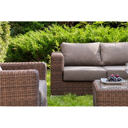 "Барселона" лаунж-зона из искусственного ротанга, цвет соломенный