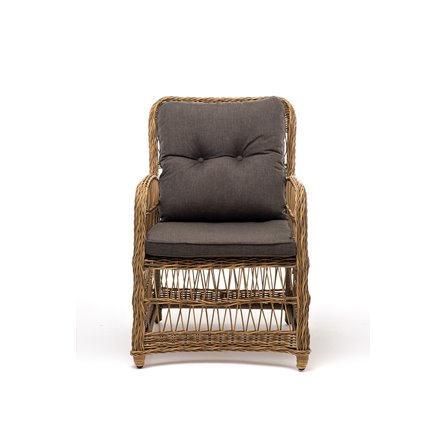 "Цесена" кресло плетеное из искусственного ротанга, цвет соломенный