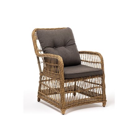"Цесена" кресло плетеное из искусственного ротанга, цвет соломенный