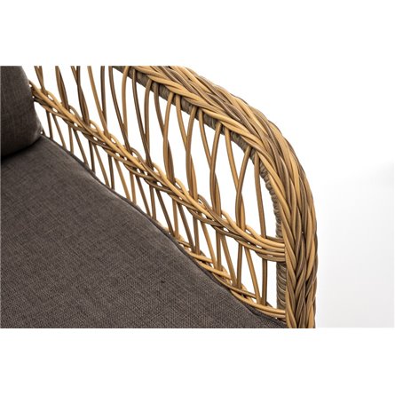 "Цесена" кресло плетеное из искусственного ротанга, цвет соломенный