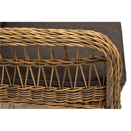 "Цесена" кресло плетеное из искусственного ротанга, цвет соломенный