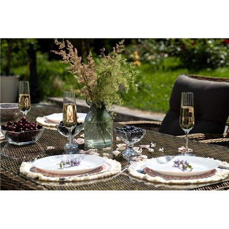 "Цесена" обеденная группа плетеная из искусственного ротанга, цвет соломенный