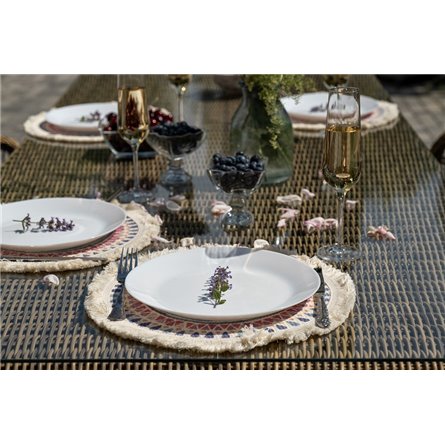 "Цесена" обеденная группа плетеная из искусственного ротанга, цвет соломенный