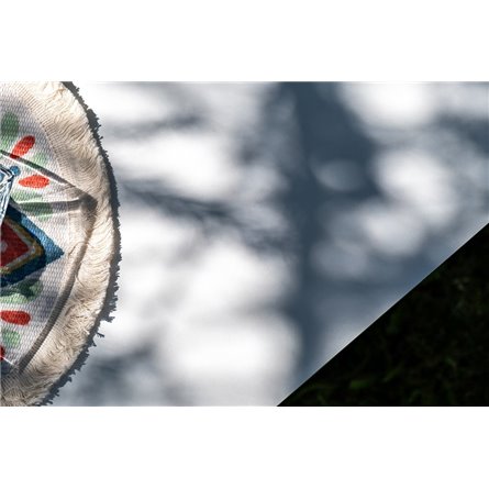 "Диего" лаунж-зона 4-местная плетеная из роупа (веревки), каркас алюминиевый белый, роуп бежевый