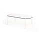 "Диего" журнальный стол из HPL 120х60 H40, каркас белый муар, цвет "молочный"