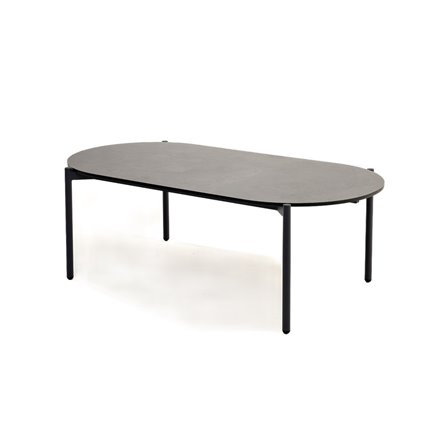 "Диего" журнальный стол из HPL 120х60 H40, каркас темно-серый (RAL7024), цвет "серый гранит"