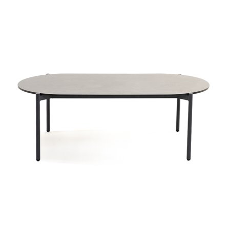 "Диего" журнальный стол из HPL 120х60 H40, каркас темно-серый (RAL7024), цвет "серый гранит"