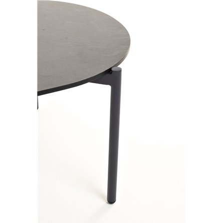 "Диего" журнальный стол из HPL 120х60 H40, каркас темно-серый (RAL7024), цвет "серый гранит"