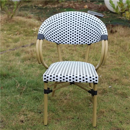 "Грас" плетеный стул из искусственного ротанга, цвет черный