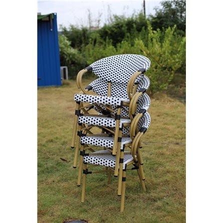 "Грас" плетеный стул из искусственного ротанга, цвет черный