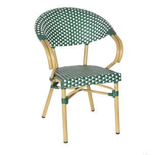 "Грас" плетеный стул из искусственного ротанга, цвет зеленый