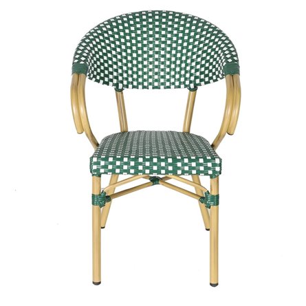 "Грас" плетеный стул из искусственного ротанга, цвет зеленый