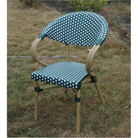 "Грас" плетеный стул из искусственного ротанга, цвет зеленый