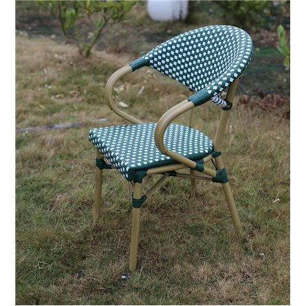 "Грас" плетеный стул из искусственного ротанга, цвет зеленый