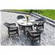 "Дольче" обеденная группа из искусственного ротанга, цвет графит