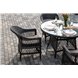 "Дольче" обеденная группа из искусственного ротанга, цвет графит