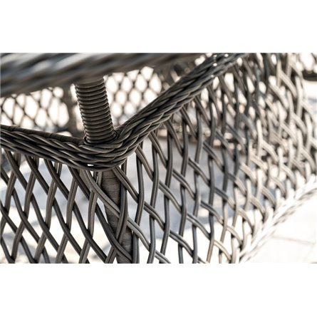 "Дольче" обеденная группа из искусственного ротанга, цвет графит