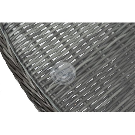 "Дольче" обеденная группа из искусственного ротанга, цвет графит