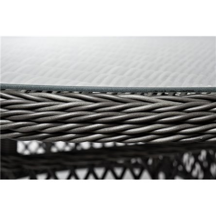 "Дольче" обеденная группа из искусственного ротанга, цвет графит