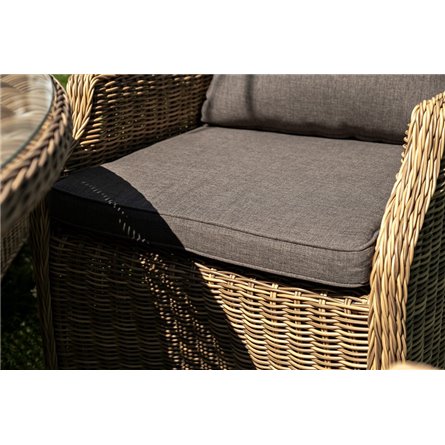 "Эспрессо–150 N" обеденная группа плетеная, цвет соломенный