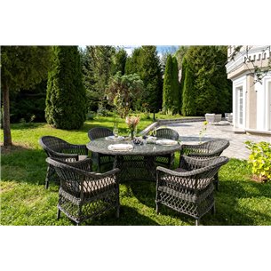 "Эспрессо–150 S" обеденная группа плетеная, цвет графит