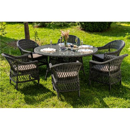 "Эспрессо–150 S" обеденная группа плетеная, цвет графит