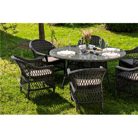 "Эспрессо–150 S" обеденная группа плетеная, цвет графит