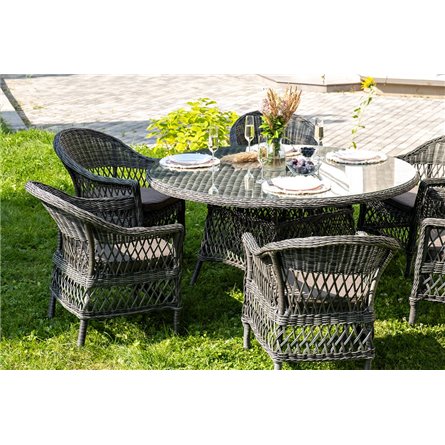 "Эспрессо–150 S" обеденная группа плетеная, цвет графит