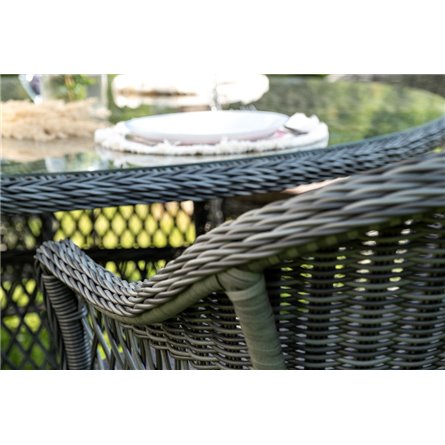 "Эспрессо–150 S" обеденная группа плетеная, цвет графит