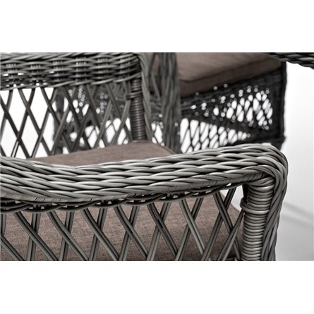 "Эспрессо–150 S" обеденная группа плетеная, цвет графит