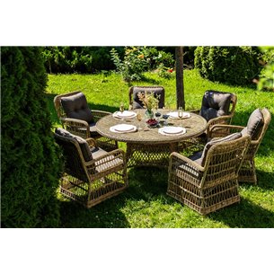 "Эспрессо–150 C" обеденная группа плетеная, цвет соломенный