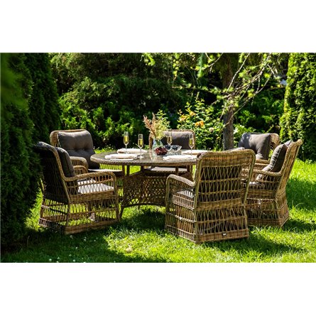 "Эспрессо–150 C" обеденная группа плетеная, цвет соломенный