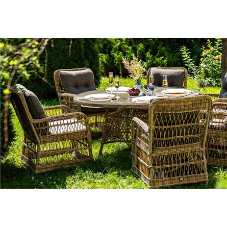 "Эспрессо–150 C" обеденная группа плетеная, цвет соломенный