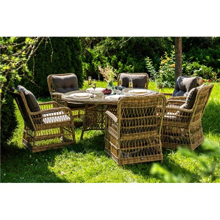 "Эспрессо–150 C" обеденная группа плетеная, цвет соломенный