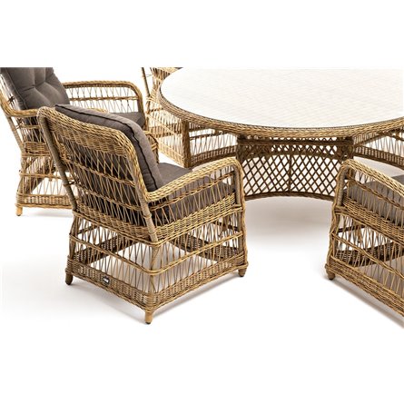 "Эспрессо–150 C" обеденная группа плетеная, цвет соломенный