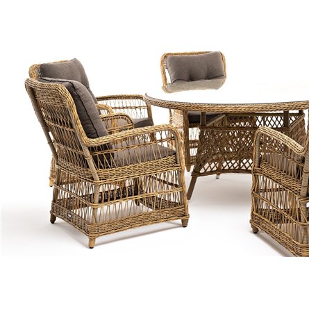 "Эспрессо–150 C" обеденная группа плетеная, цвет соломенный