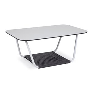 "Глория" журнальный стол 90х60см из HPL, цвет "молочный"