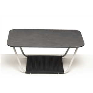 "Глория" журнальный стол 90х60см из HPL, цвет "серый гранит"