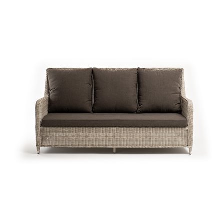 "Гляссе" диван трехместный из искусственного ротанга, цвет бежевый